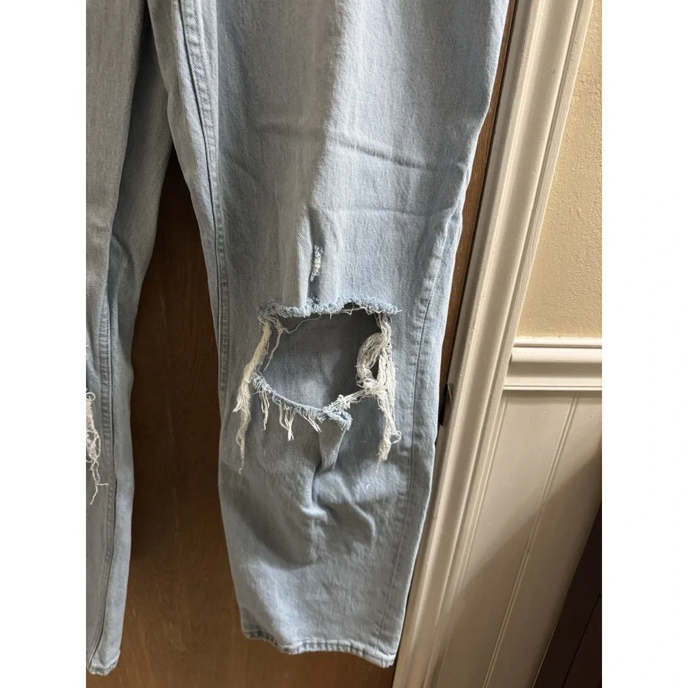 Abercrombie & Fitch Jeans Womens 90s Straight Ultra High Rise Distressed 35/20R
